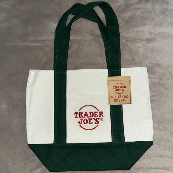New Trader Joe's Green Mini Tote Bag - Picture 1 of 2